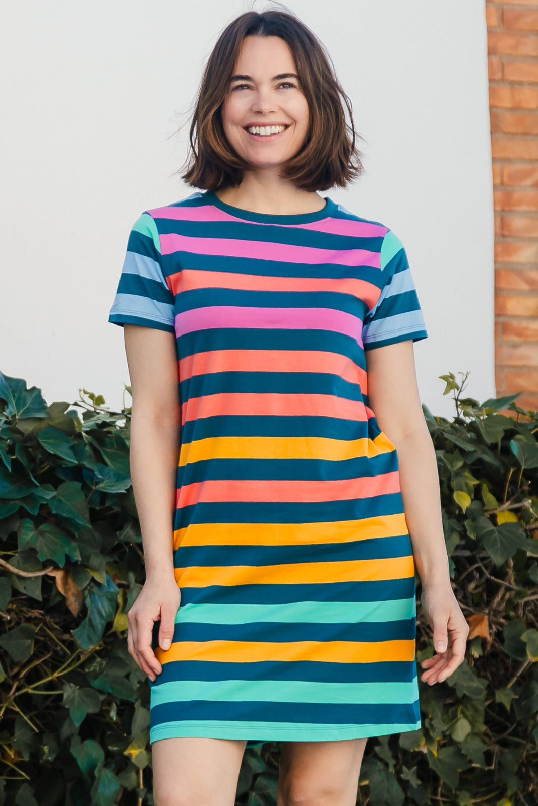 rainbow green dress Sia T-Shirt Dress