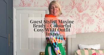 a woman in a colourful outfit