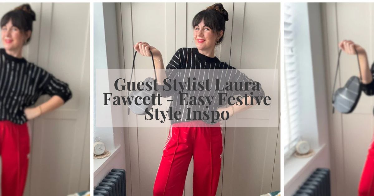 A woman wearing a sparly top