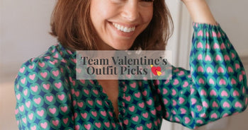 a close up of a heart print dress