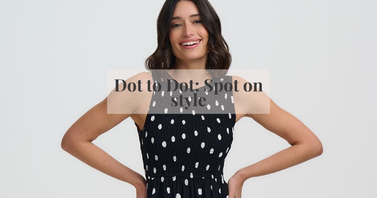 a close up of a polka dot dress