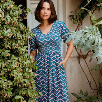 model wearing dress