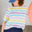 Kinsley Relaxed T-Shirt - Off White/Multi, Punchy Pastel Stripe