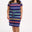 Terri Jersey Mini Dress - Navy, Malibu Stripe