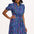 Salma Mini Shirt Dress - Blue, Broken Lines