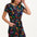 Terri Jersey Mini Dress - Black/Multi, Jungle Spirit