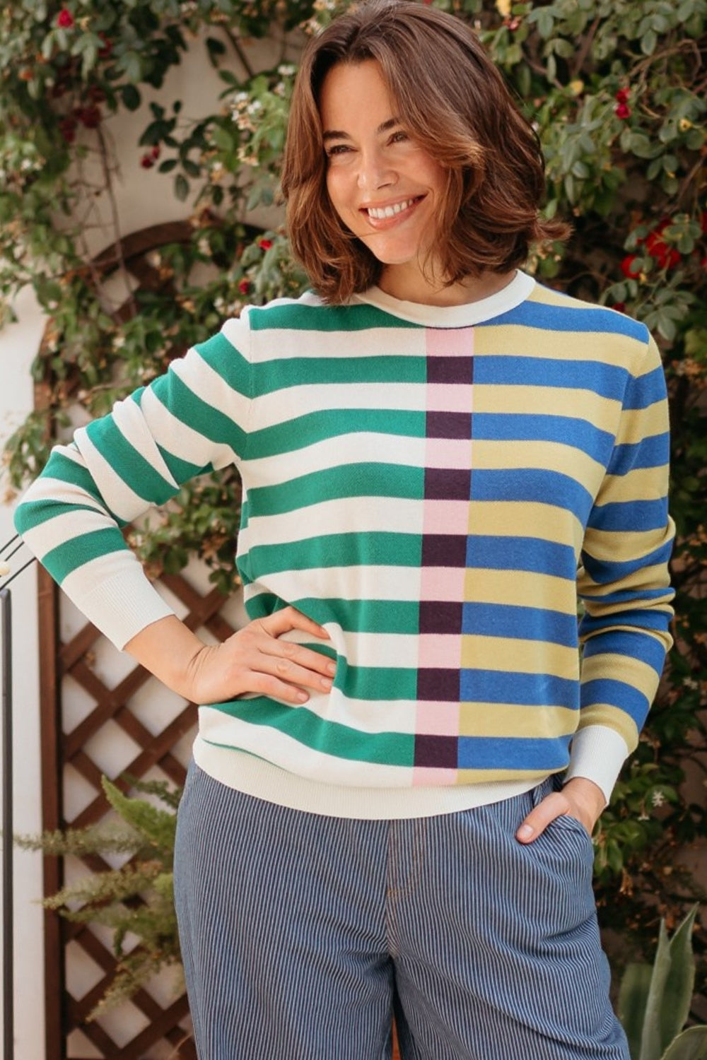 Rosie Jumper - Multi, Off-Set Stripe