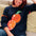 Leona Jumper - Navy, Orange Squeeze