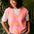 Amber Knit Vest - Peach/Pink, Pastel Stripe