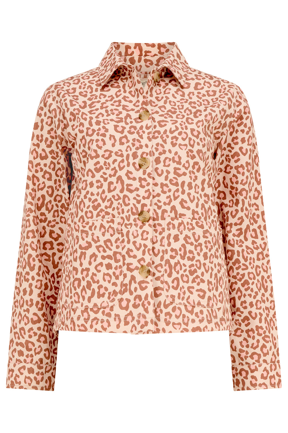 Leopard print shirt on a white background