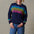 Andi Jumper - Navy, Rainbow Waves