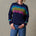 Andi Jumper - Navy, Rainbow Waves