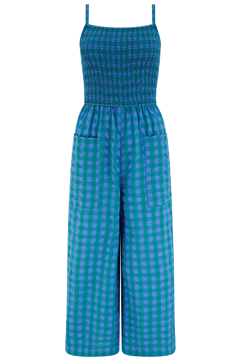 checked jumpsuit 