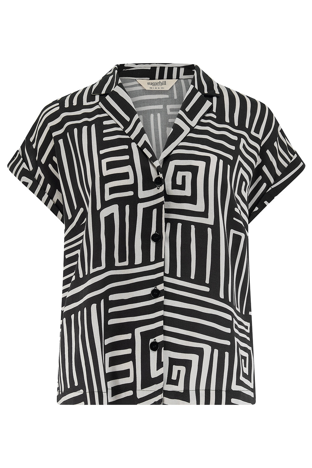 Black and white maze print shirt 