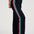 Black pants with colorful stripes on a white background