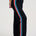 Black pants with colorful stripes on a white background