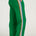 Green pants with colorful stripes on a white background