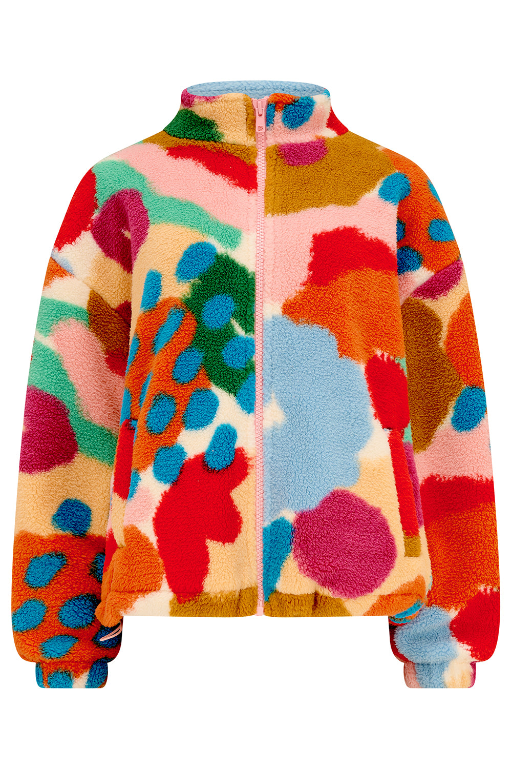 Colorful patterned jacket on a white background