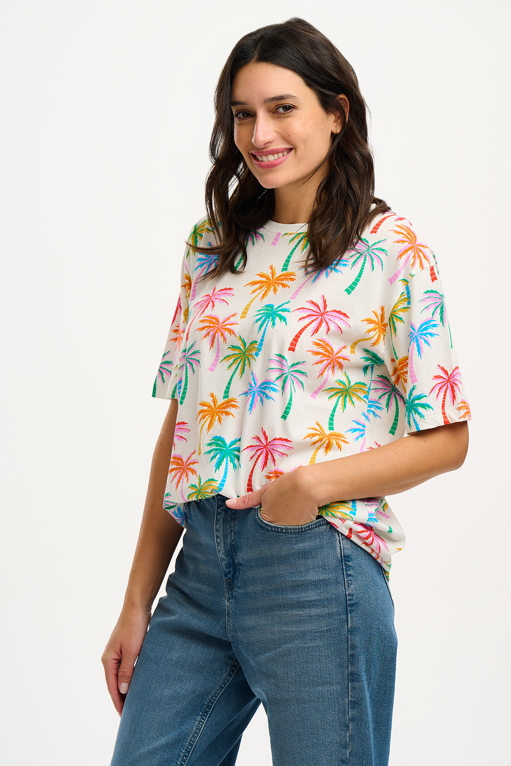 Kinsley Relaxed T-shirt - Multi, Rainbow Palms