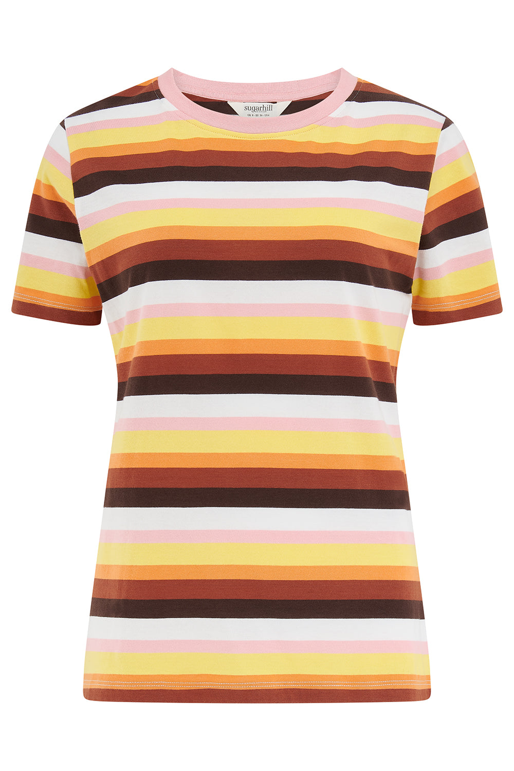 Sugarhill Brighton - Multicolored striped t-shirt on a white background