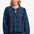 Sugarhill Brighton model wearing a blue and pink plaid shirt on a white background