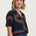 retro inspired shirt with colour stripes 