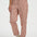 Person wearing leopard print pants on a white background