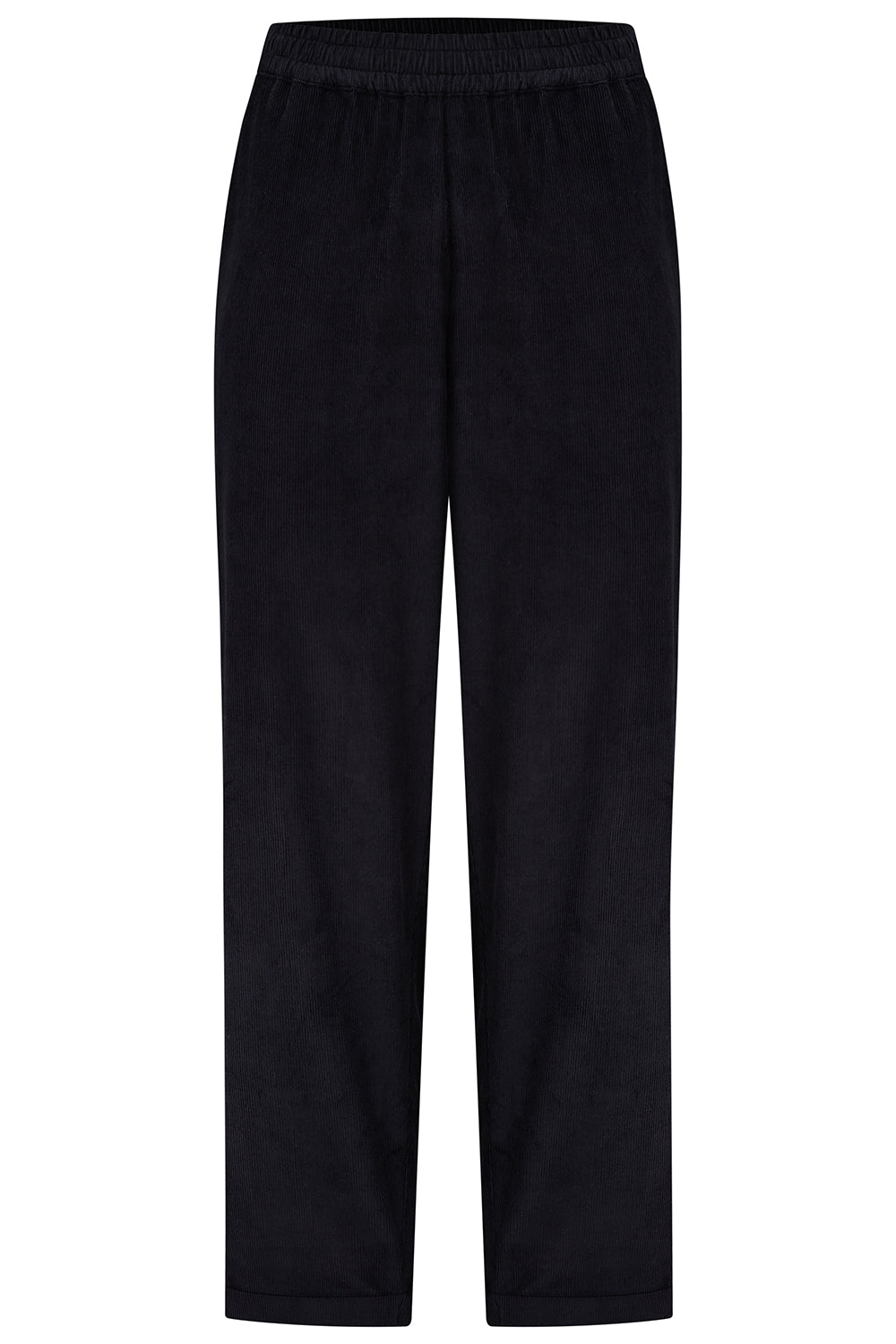 Black trousers on a white background