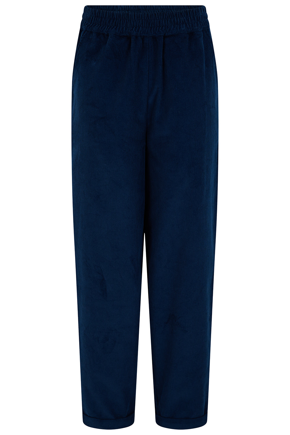 Navy blue pants on a white background