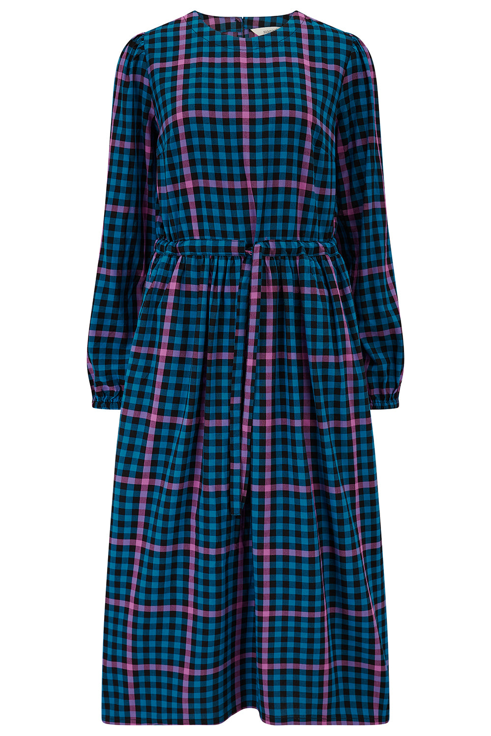 Sugarhill Brighton Plaid dress with long sleeves on a white background