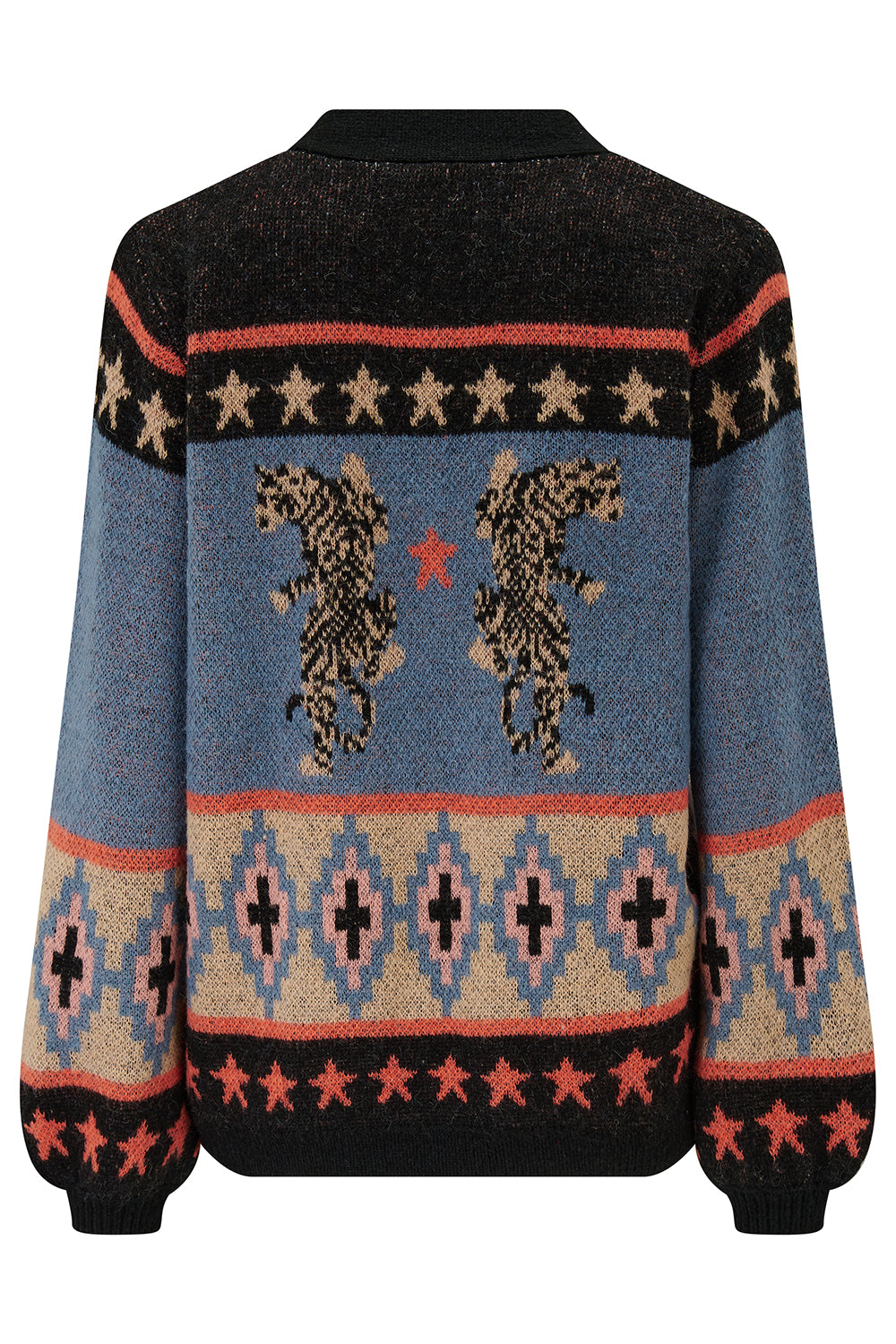 Sweater with Native American design on a white background