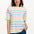 Kinsley Relaxed T-Shirt - Off White/Multi, Punchy Pastel Stripe