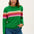Rita Jumper - Green, Sunset Stripes