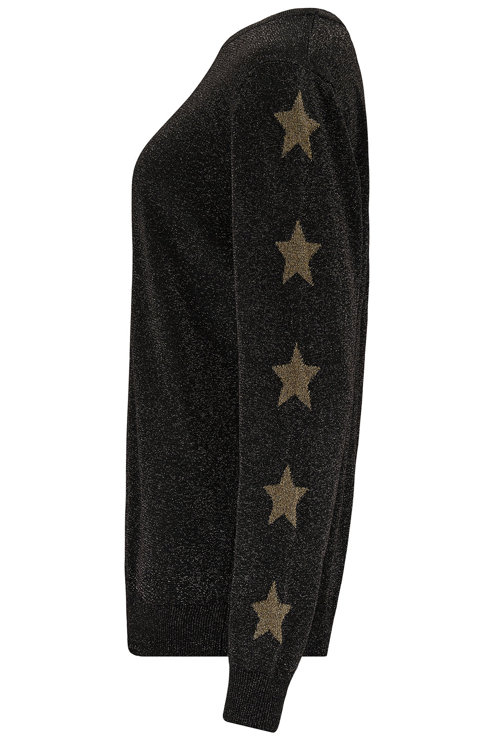 A black sweater with star pattern