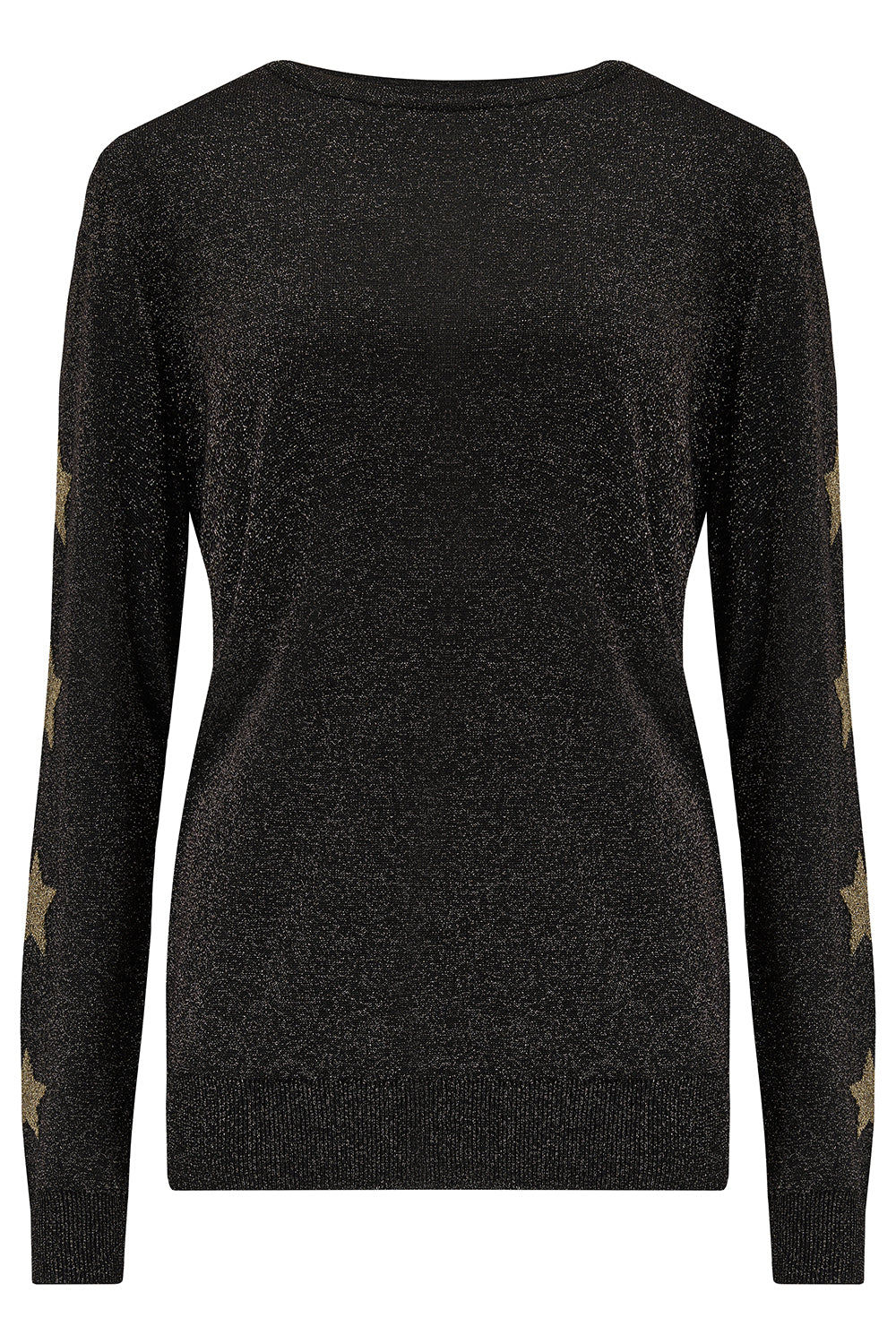 A black sweater with star pattern